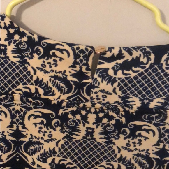 Navy and Cream Mini Dress - Picture 4 of 4